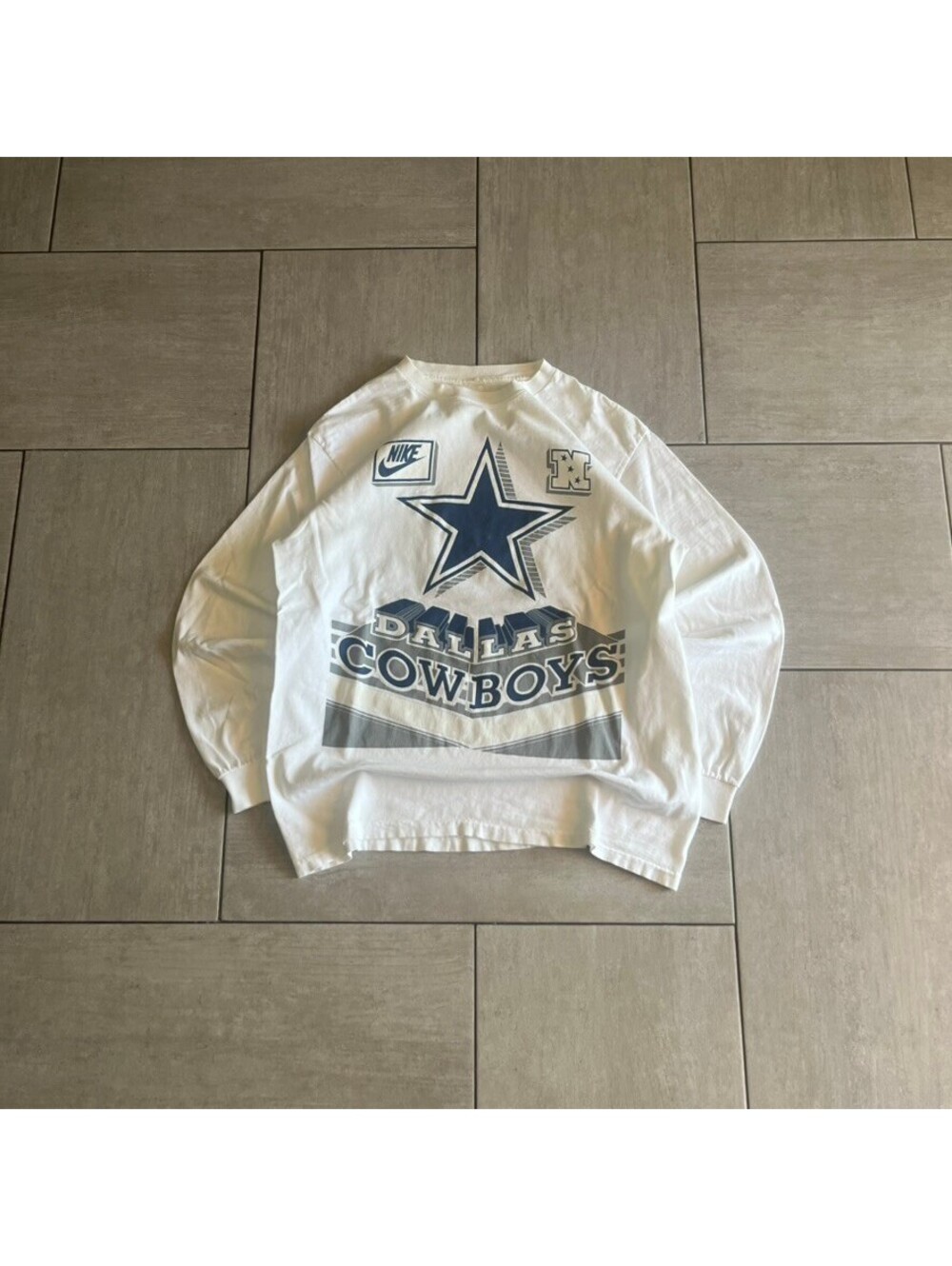Nike Dallas Cowboys Vintage Long Sleeve Shirt Size Large